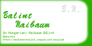 balint maibaum business card